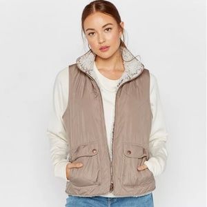 Thread and Supply Reversible Quilted and Sherpa Lined Vest